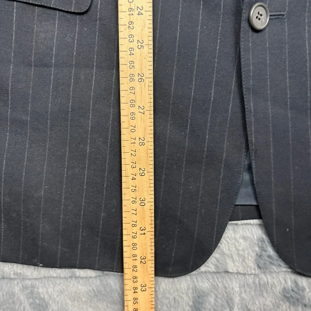 Brooks Brothers Makers Brooksease Mens Navy Pinstripe Blazer Suit Jacket USA 44R